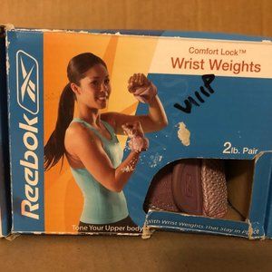 Women's Workout 1 lb. Wrist Weight Pair, Pink Comfort Lock, Reebok, Preowned